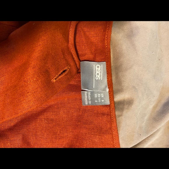 ASOS Rust Cotton Jumpsuit - Picture 3 of 4